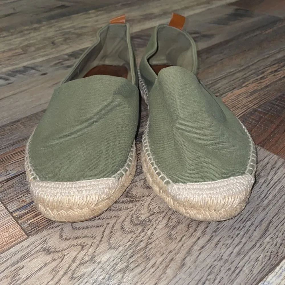 Ralph Lauren Men’s Olive Green Linen Espadrilles